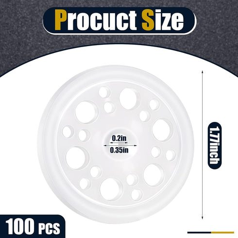 Taiyin 45 mm Plastic Washers Load Spreading Polypropylene Washers for Fixing and Supporting Rigid Foam Insulation Foam Board Load Spreading for Screws Nail (100 Pcs)