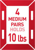 Command Picture Hanging Strips - 15 lb & 10 lb Large and Medium, 28 Assorted Pairs, Damage-Free Wall Hangers
