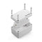 QILIPSU Junction Box with Mounting Plate, 110x80x70mm, Grey ABS Plastic DIY Electrical Project Case IP67 Waterproof