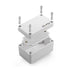 QILIPSU Junction Box with Mounting Plate, 110x80x70mm, Grey ABS Plastic DIY Electrical Project Case IP67 Waterproof