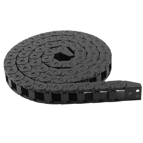 BCZAMD 10X11mm Drag Chain Semi Enclosed Type Adjustable Cable Wire Carrier, Black 1M Plastic Flexible Track