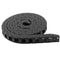 BCZAMD 10X11mm Drag Chain Semi Enclosed Type Adjustable Cable Wire Carrier, Black 1M Plastic Flexible Track