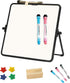 Dry Erase White Board, Magnetic Desktop Whiteboard with Stand, Wall Hanger, Portable Double-Sided Easel