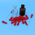 Dropper Bulbs, Latex Glass Pipette Bulb Caps, Rubber Suction Ball Pipette Dropper for Science Laboratory Tool Supplies,