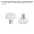 PATIKIL 30 Pack M5x8mm Knurled Thumb Screws, Male Thread Round Clamping Knobs, White Mounting Fasteners