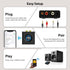 1Mii 12H 5.1 Bluetooth Receiver for Home Stereo, Wireless AUX & RCA Adapter, Dual Device Pairing, Playtime, Bass Boost