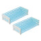 uxcell 2Pcs Detachable Polypropylene Test Tube Holder Rack, 50 Hole for 13-16mm Tubes Light Blue