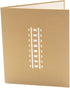 HLXFF3 Cute Star Retro Train 3D Pop Up Greeting Cards with Envelope, Gold Cover