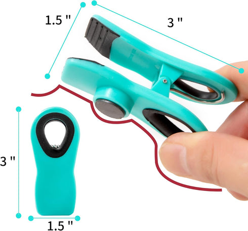 Hedameili Package Chip Clips Bag Clips Magnetic Bread Bag Food with Silicone Textured Mouth