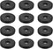 Beavorty 12pcs Black PVC Caster Pads Round Furniture Caster Wheel Sleeves Floor