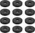 Beavorty 12pcs Black PVC Caster Pads Round Furniture Caster Wheel Sleeves Floor
