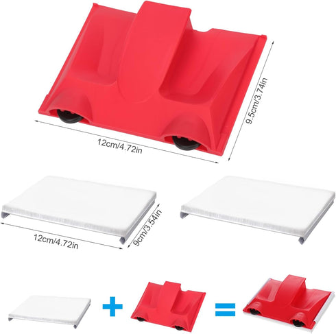 Paint Edger Trimmer with 2pcs Replacement Pad Refills, Edge Painting Tool for Wall Paint Pad Applicator for Ceilings Corner Edges Painter Trim Painting Supplies