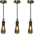 Royal Designs, Inc. Hanging Pendant Lighting, Vintage-Style Keyless Pendant Light Socket and Canopy, Antique Brass