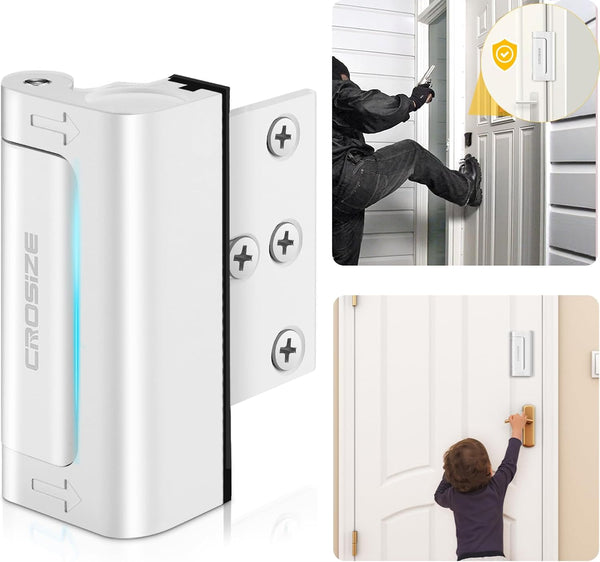 Upgraded Home Security Door Lock, Metal Reinforcement Lock for Childproof, 800 lbs Impact for Inward Swing Doors