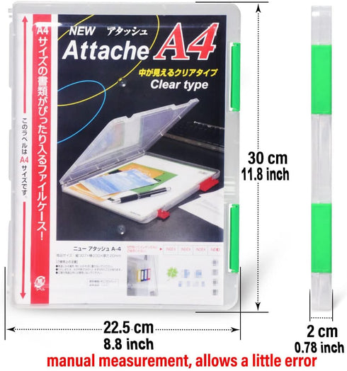 Lemical Portable A4 Magazine File Box Document Paper Organizer With Buckle Closure Transparent Plastic File Container School Office Supplies Clear Desk File Holder by Lemical
