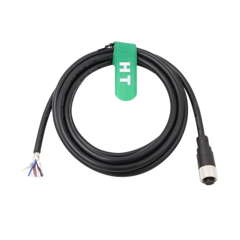 Sensor Actuator M12 A Coded 4 pin Female Shield Cable to Open Wire for Industrial Automation, Device Network DeviceNet, CANopen, IO Link, Profibus 1m