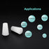 MECCANIXITY 40 Pieces Silicone Rubber Tapered Plug, 10mm to 15mm Solid White for Powder Coating and Laboratory Use