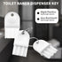 Asofelk 6PCS Commercial Set Paper Towel Dispenser Key, White Plastic & Metal Restroom Keys, Toilet & Papering Towel Key