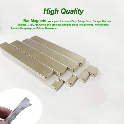 UCINNOVATE Neodymium Magnets, 8 Pack Strong Rare Earth Magnets with Adhesive Backing, Heavy Duty 60 x 3mm