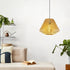 Vkinman Vintage Woven Bamboo Pendant Lamp Rattan Hand Modern Retro Boho Pendant Light for Bedroom Dining Room Kitchen