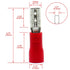 Baomain 0.11" Red Female Insulated Spade Wire Connector, 200PCS Electrical Crimp Terminal 18-22 AWG