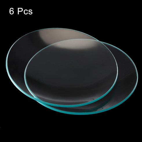 PATIKIL 90 mm Diameter Transparent Watch Glass, 6 Packs Beaker Cover with Smooth Edges for Laboratory Use