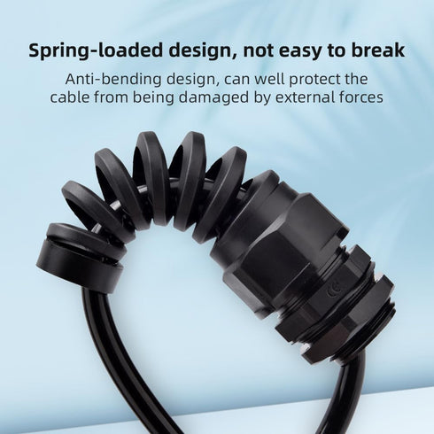 CGELE Strain Relief Cord Connector, 2 Pack NPT 1/2" Waterproof Cable Gland Cord Grip with Gaskets