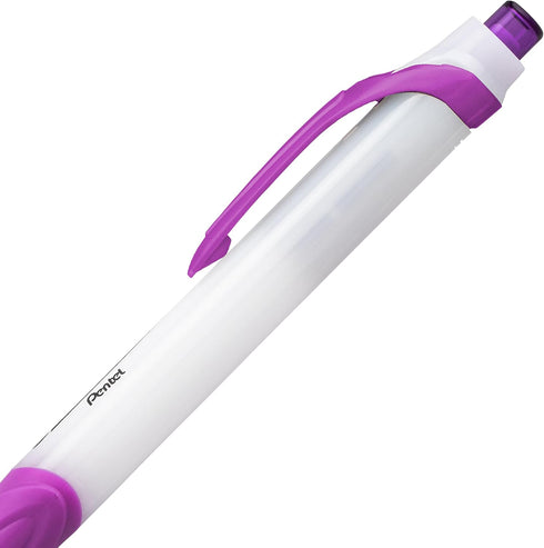 Pentel GlideWrite Ballpoint Pen Box of 12 with TechniFlo Ink, Medium Line (1.0mm), Magenta Ink (BX910-V4)