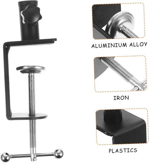 HONITANO Adjustable Desk Clamp Table Mounting C-Clamp for Lamp Light Stand and Tablet Holder with Stable Cantilever