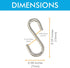 Millennial Essentials Mini S Hooks Connectors, 200pcs S Shaped Wire Hook Hangers for DIY Crafts, Jewelry, Key Chain.