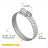 POWERTEC Stainless Steel Worm Gear Drive Hose Clamps - Adjustable 11/16" to 1-1/4", 10 PK