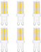 Dimmable G9 LED Light Bulbs 120V, 35W T4 Halogen Equivalent, Warm White 2700K for Chandeliers, 6-Pack