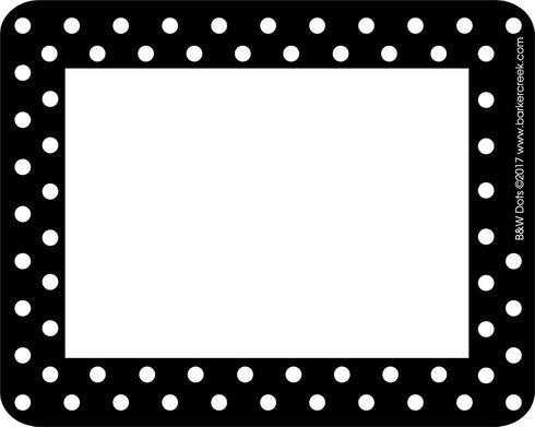 Barker Creek Name Badges & Self-Adhesive Label Set, Multi-Design Dots, 90 Total Badges, 3.5" x 2.75", Home, School,