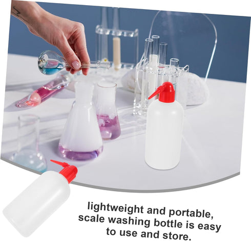 2pcs Graduated Wash Bottles - Portable Lab Scale for Liquids