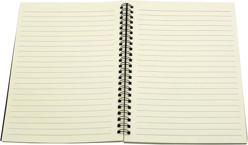 Yansanido Spiral Notebook, 4 Pcs A5 Brown Craft Softcover, 60 Sheets - 120 Pages Journals for Study and Notes