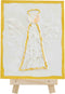 Mud Pie Easel Gold Plaque, Angel, 5" x 4" for Display