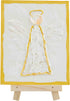 Mud Pie Easel Gold Plaque, Angel, 5" x 4" for Display