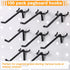 Shimeyao 100 Pcs Black Pegboard Hooks - Stainless Steel Display Hook for 1/8 1/4 Pegboard, 4 Inch, Garage Storage