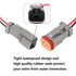 AITRIP 6 Kit 2Pin Way Electrical Wire Connector, 2Way DT Automotive Waterproof Male Female Plug