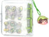 Mini Transparent Binder Notebooks with Keychain, Soft Plastic PVC, 3 Round Rings, Binder Planner Cover with Inner Papers