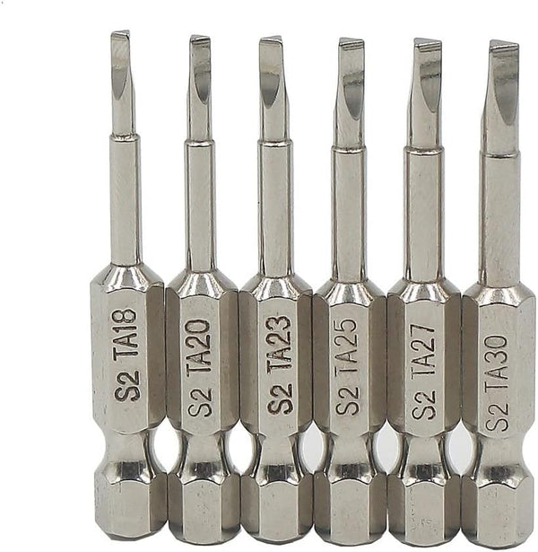 6 Piece Magnetic Triangular Screwdriver Bit Set, S2 Steel 1/4 Inch Hex Triangle Drill