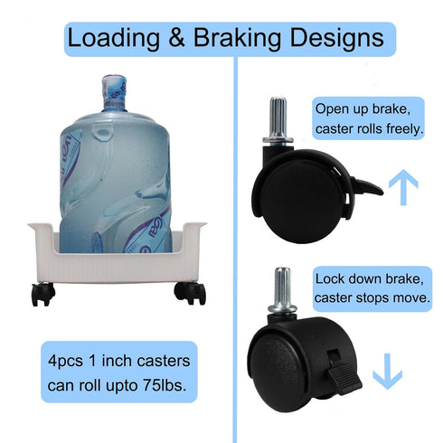 pndbnq 4pcs 1 Inch 6.25mm Small Swivel Caster Wheels Locking Casters Diameter Straight Stripes Stem Easy Clip on