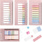 Index Tabs with Ruler, 4 Pack 660 Pieces Sticky Tab, Writable Repositionable Page Markers for Reading and File