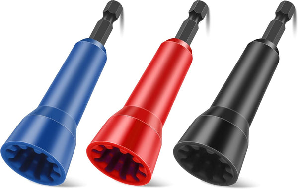 SUNJOYCO 3PCS Wire Nut Twister Tools for Drill, Wire Twisting Spinner, Wire Connector Driver Twisting Drill Attachment