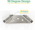 Universal Stainless Steel Corner Connector, 8Pcs Heavy Duty Bracket, Silver Metal Corner Braces for Wood with Screws