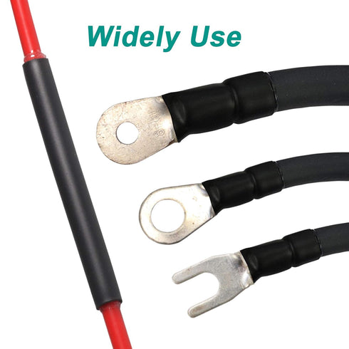 YUKSY 2 Pcs 3/4 inch (Diameter) 3:1 Waterproof Heat Shrink Tubing Kit, Large Marine Dual Wall Adhesive (4ft, Black &