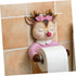 Ciieeo Cartoon Toilet Paper Holder Wall Mount, Cute Deer Tissue Rack with Storage Shelf, No-Drill Bathroom Accessory