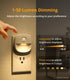 Dimmable 1-50lm 4 Pack Lyridz Plug in Night Light with Motion Sensor and Dusk to Dawn Sensor, Warm Nightlight