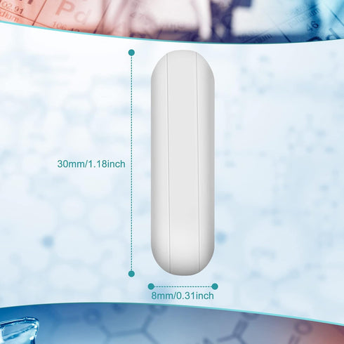 PTFE Magnetic Stirrer Mixer Stir Bar, White Color, Laboratory Bar, 46 Pieces, 30 mm/1.18 Inch