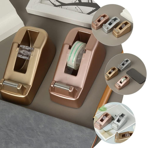Desktop Tape Dispenser with Nonskid Base, Adhesive Tape Roll Holder for Masking, Shipping, Packing, Office Supplies